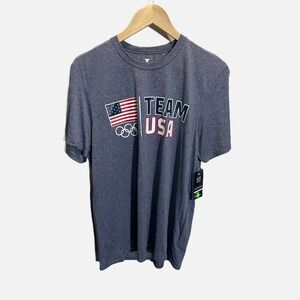Fanatics Team USA Olympics T-Shirt Mens Small Blue Heathered Graphic Tee NWT